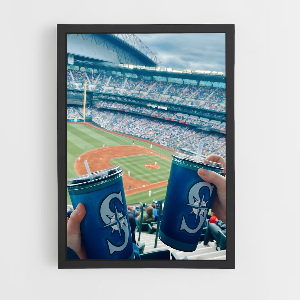 Poster Cheers à Seattle – affiche Baseball (vue 2)